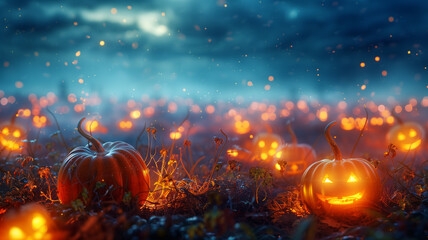 A gloomy, spooky Halloween scene.