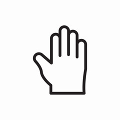 gloves hand icon sign vector