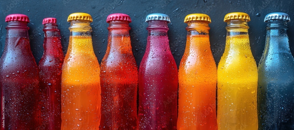 Poster Rainbow of Colorful Drinks