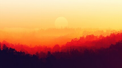 Obraz premium A smooth orange gradient fading from bright tangerine to dark sunset hues, creating depth and warmth.