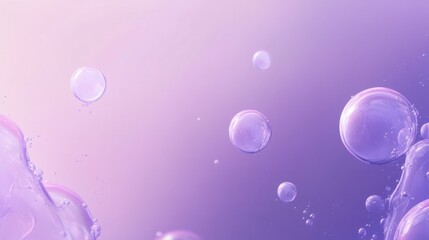 A soft gradient violet background with faint glowing orbs floating in the corners, creating a whimsical and light mood.