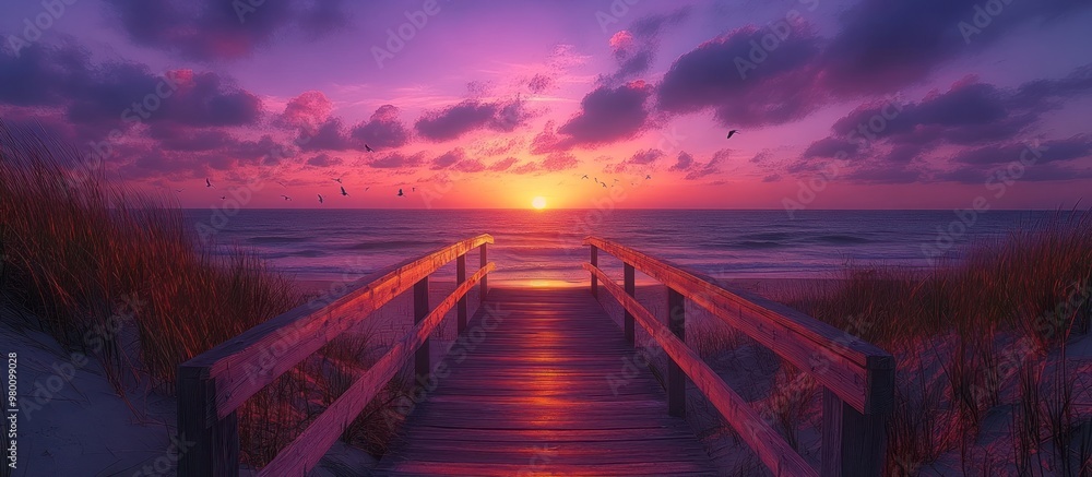 Canvas Prints Sunset over the Ocean