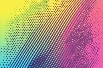 Obraz premium Abstract Background with Yellow, Green, and Pink Geometric Patterns