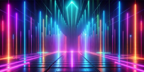 modern neon color vector abstract background 4k render