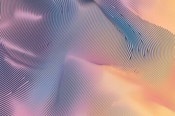 Abstract Wavy Stripes in Soft Pastels