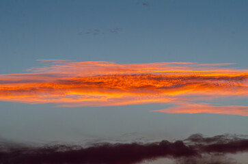 sunset in the sky