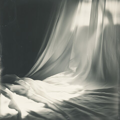 Mysterious Illumination: Headlight Beam with Light Leak on Shadow Silk
