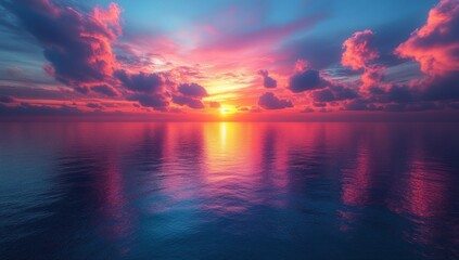 Fototapeta premium Sunset Over the Ocean