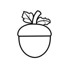 Acorn Icon Representing Autumn, Nature, and Harvest Themes