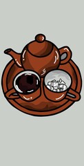 teapot and cup