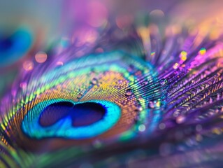 Naklejka premium Peacock Feather Details