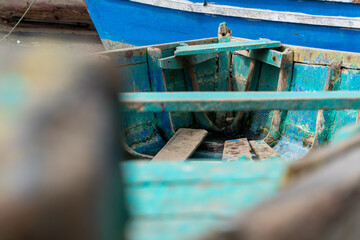 fishing nets on the dock Puerto Pizarro Tumbes Perú