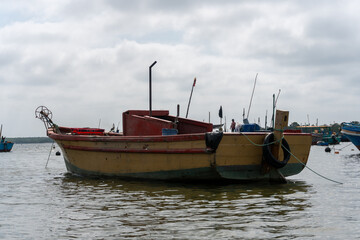 fishing boats on the beach Puerto Pizarro Tumbes Perú