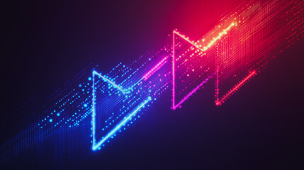 Fototapeta premium Abstract white background with Colorful geometric and circle lines. Digital future technology . Abstract business connection of lines from nodes innovation of communication in the network.