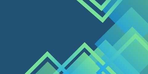 Modern and futuristic green background, with decorative rectangle geometrical shapes gradient, template for banner brochure or landing 