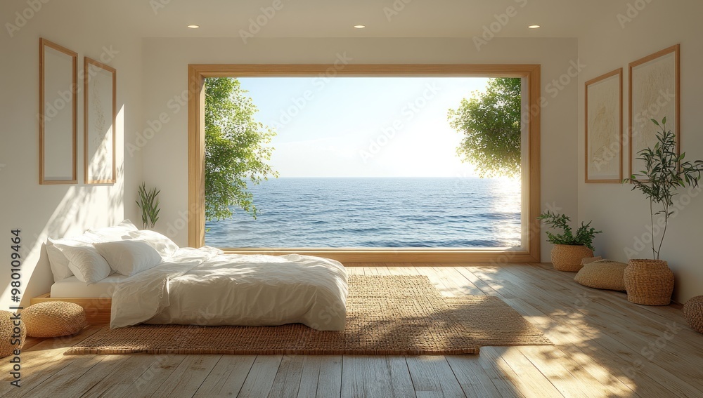 Poster Bedroom with Ocean View