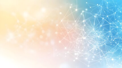 Abstract Network Pattern with Pastel Background and White Nodes