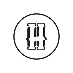 letter h logo template unique and simple