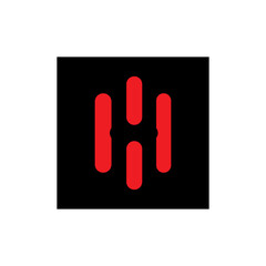 letter h logo template unique and simple