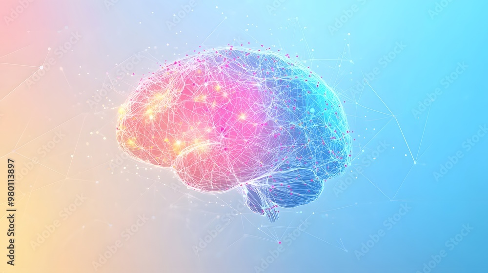 Poster Abstract Representation of a Human Brain with a Network of Connections
