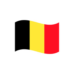 Fototapeta premium National flag of Belgium country. Belgium waving flag vector illustration isolated on white