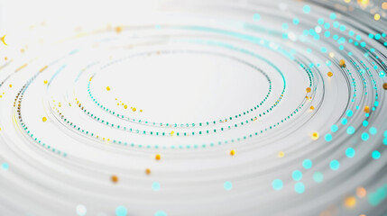 Abstract white background with Colorful geometric and circle lines. Digital future technology . Abstract business connection of lines from nodes innovation of communication in the network.

