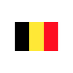 National flag of Belgium country. Belgium flag vector illustration isolated on white
