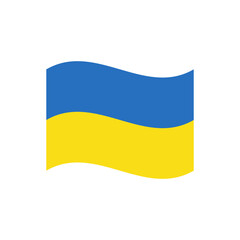 National flag of Ukraine country waving flag vector illustration isolated on white 