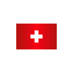 National flag of Switzerland. Switzerland country flag vector illustration isolated on white color 