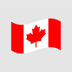 National flag of Canada. Canadian country waving flag vector illustration 