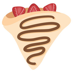  crepes or blinis with chocolate cream