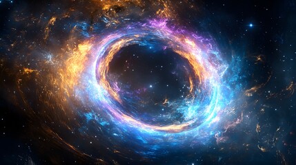 Infinity Portal, Black Hole, Abstract Image, Texture, Pattern Background, Wallpaper, Cover and Screen for Smartphone, PC, Laptop, 9:16 and 16:9 Format