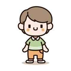 Little boy smile vector art