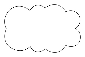 Continuous one line cloud icon Vector illustration
