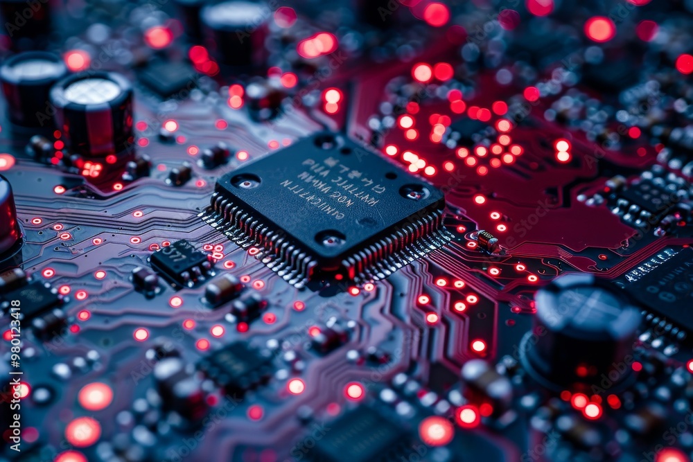 Poster taiwan s circuit board manufacturing advanced machines and microelectronics import concepts
