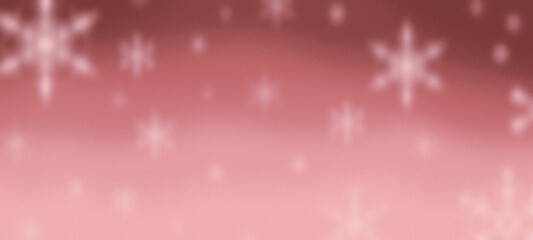 Frosted glass christmas background fading dark red and light red with snowflakes