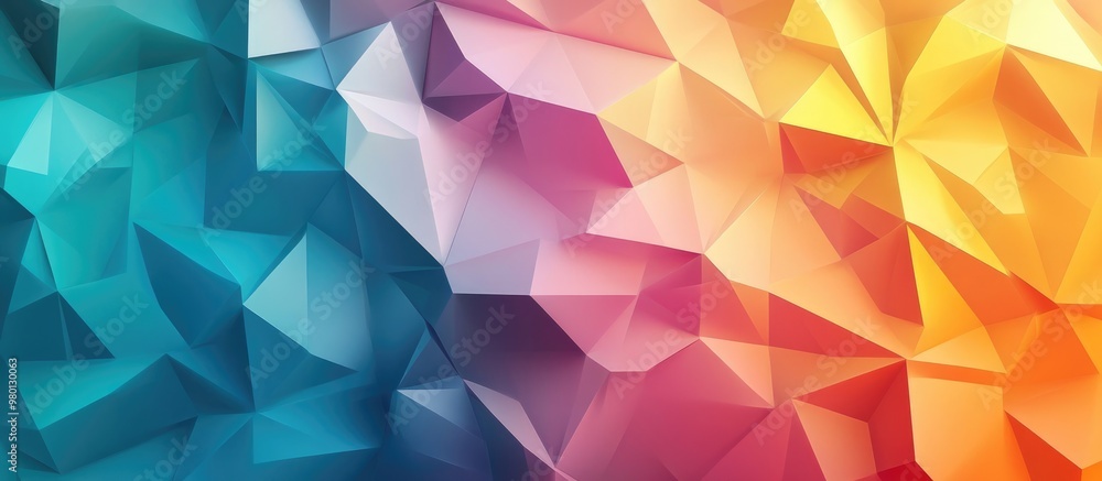 Poster low poly triangular design background