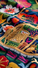 Indonesian fabric design details