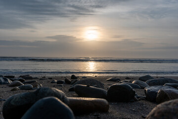 sunset on the beach Huanchacho Perú