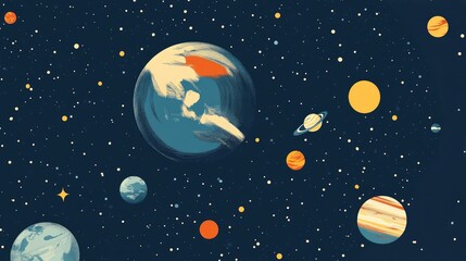 Solar System And Planet Earth With North Atlantic Ocean View Earth Day Concept Ai Generated