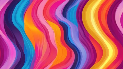 Vibrant seamless wavy striped pattern for design and background