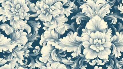 Seamless floral ornament texture creating an optical illusion Raster copy illustration suitable for interior design printing web and textile use