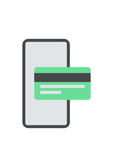 Obraz premium icon vector mobile phone payment for design. online buy sell symbol
