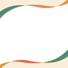 曲線のシンプルなフレーム、上品なデザインのフレーム、正方形サイズ