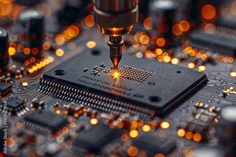 Poster overview of pcb manufacturing and laser soldering techniques for printed circuit boards