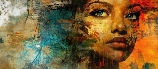 Vibrant Portrait: An Artistic Exploration of Cultural Identity and Emotional Expression