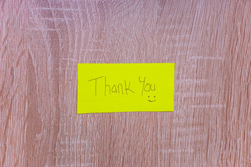 A cheerful note saying 