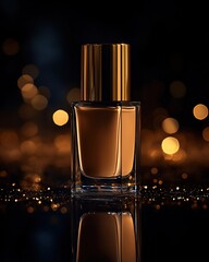A highend cosmetic product such as a foundation bottle with elegant design