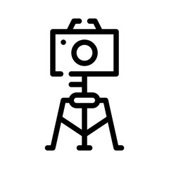 Fototapeta premium camera tripod line icon