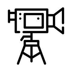 camera stand line icon